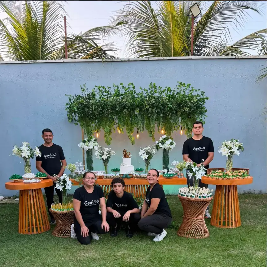 Equipe Raquel Forte em uma decoração de casamento
